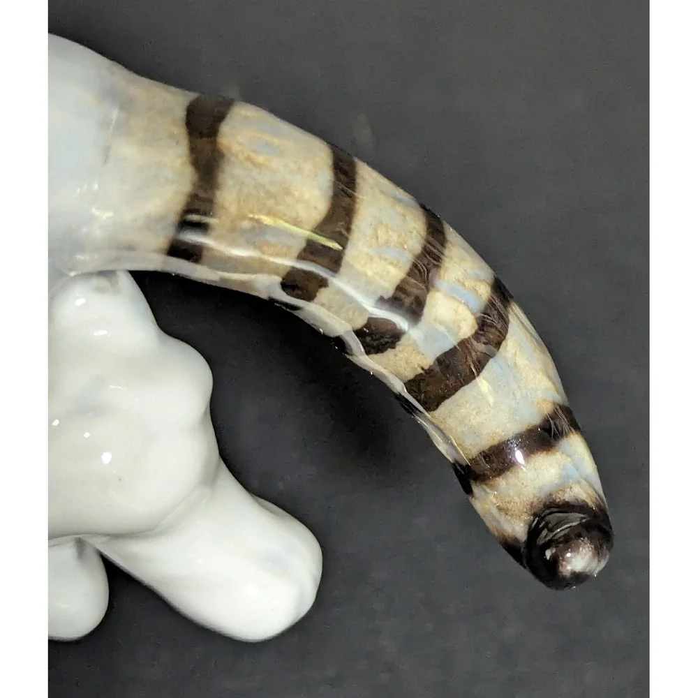 Sweet Porcelain Cat With Ball Numbered Figurine Hand-Painted High Gloss Finish